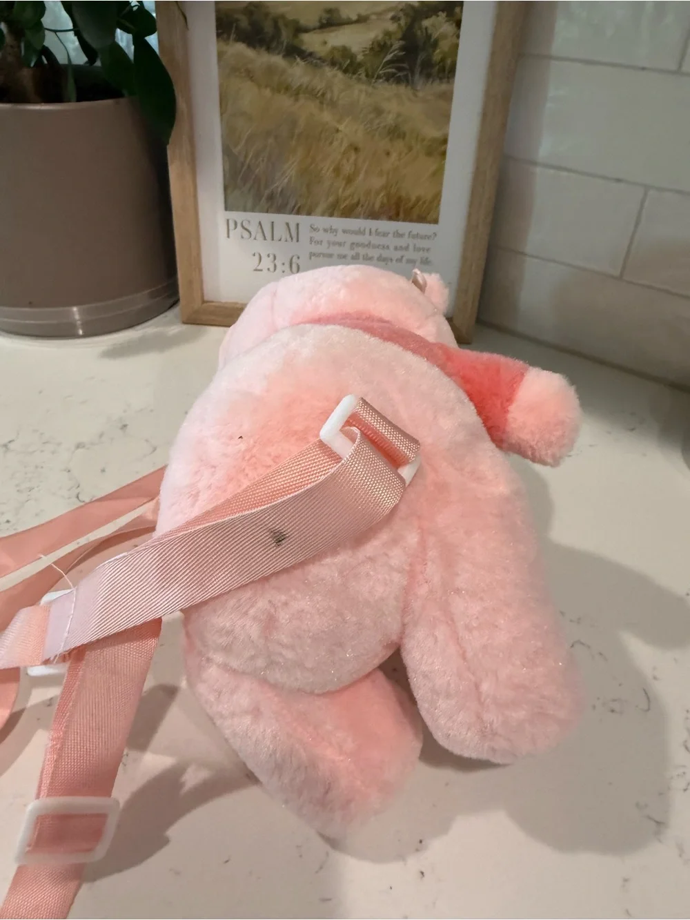 Pink Plush Pooh Backpack for Kids - Soft Carry Toy